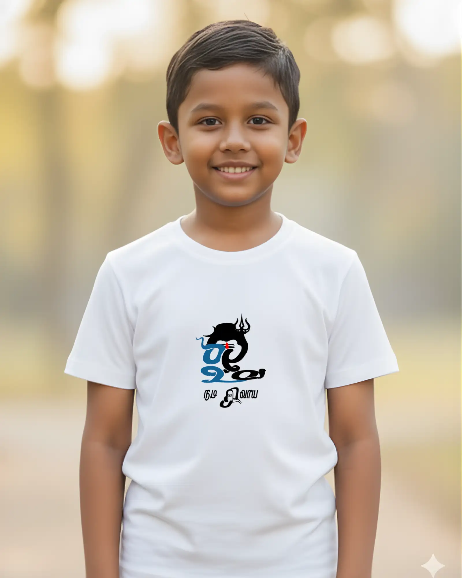Kids Round Neck Om Namashivaaya - White - image 1