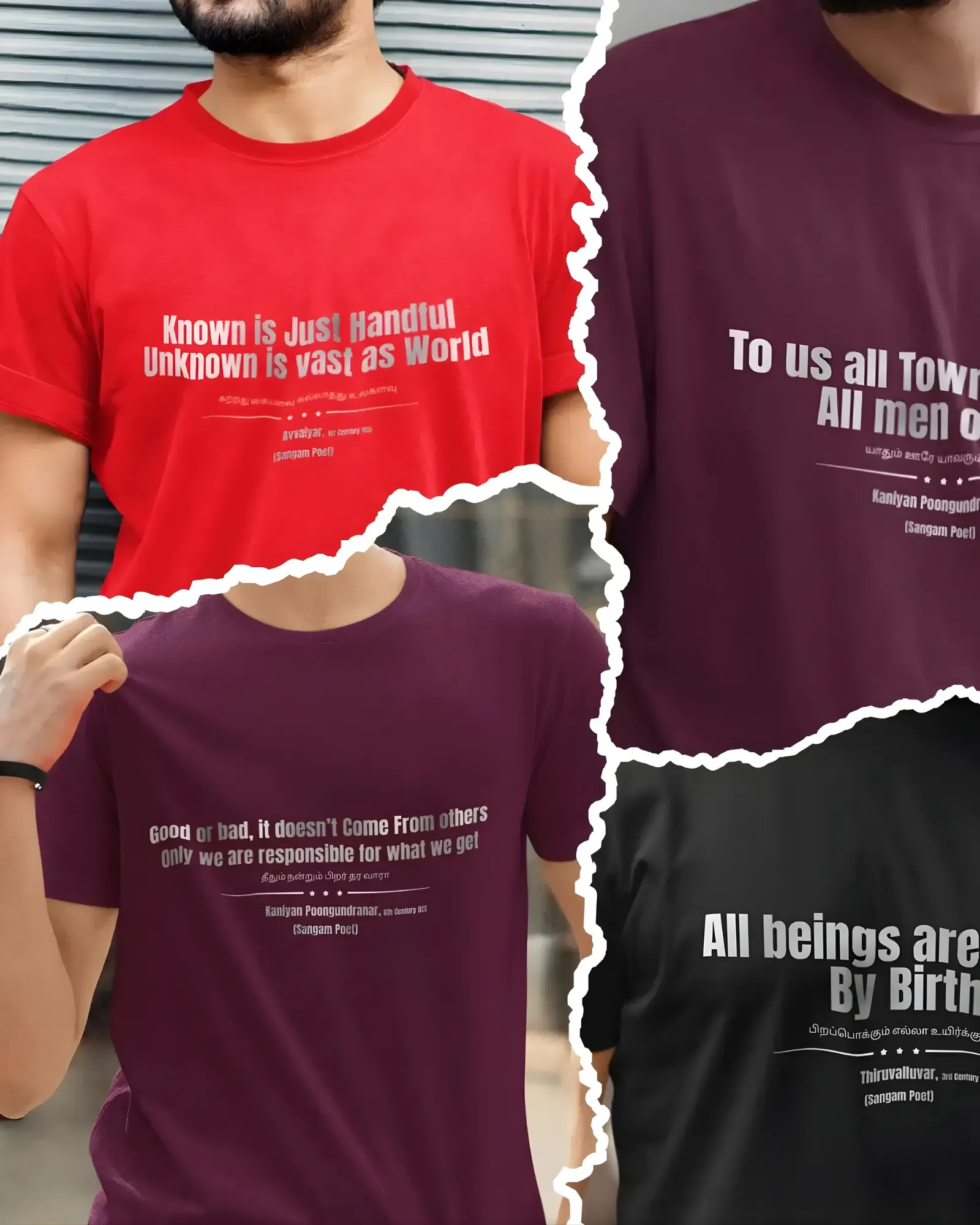 Combo Pack Sangam Age Tamil Printed Tshirts