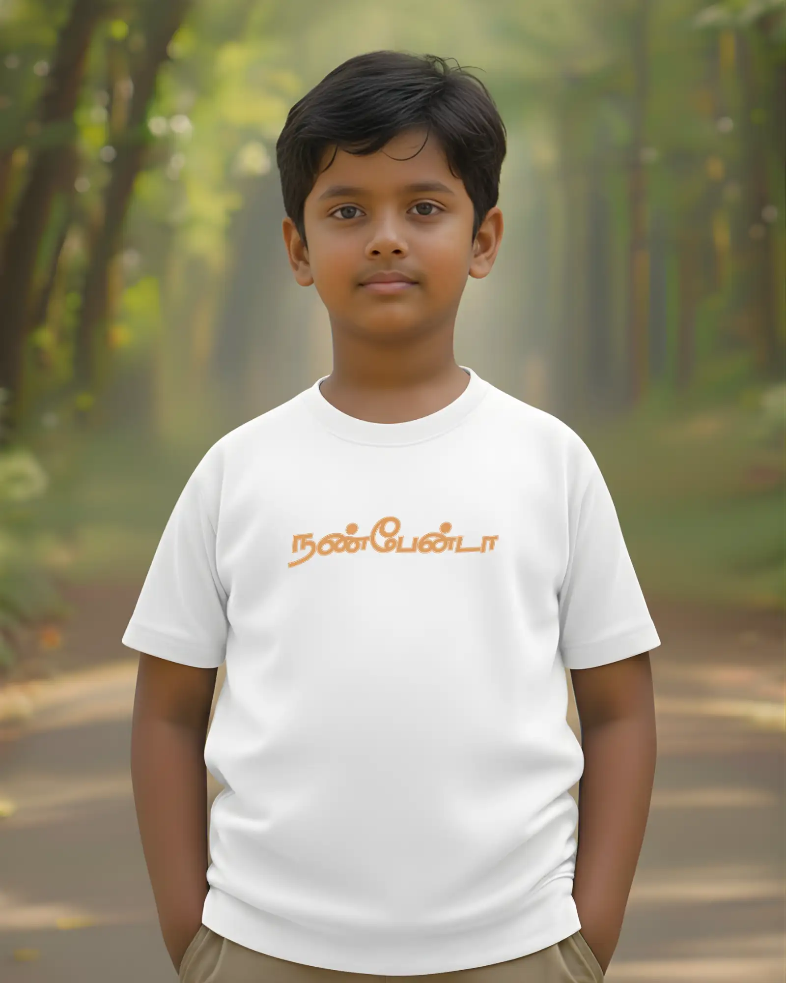 Kids Round Neck Nanban - White - image 1